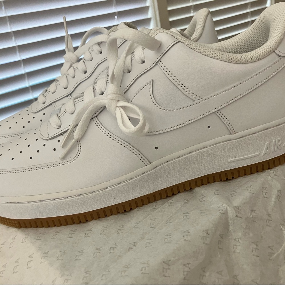 White Sneakers with Gum Sole